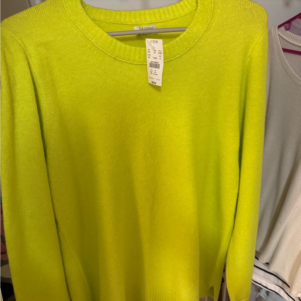 J. Crew Women's Neon Yellow Sweater